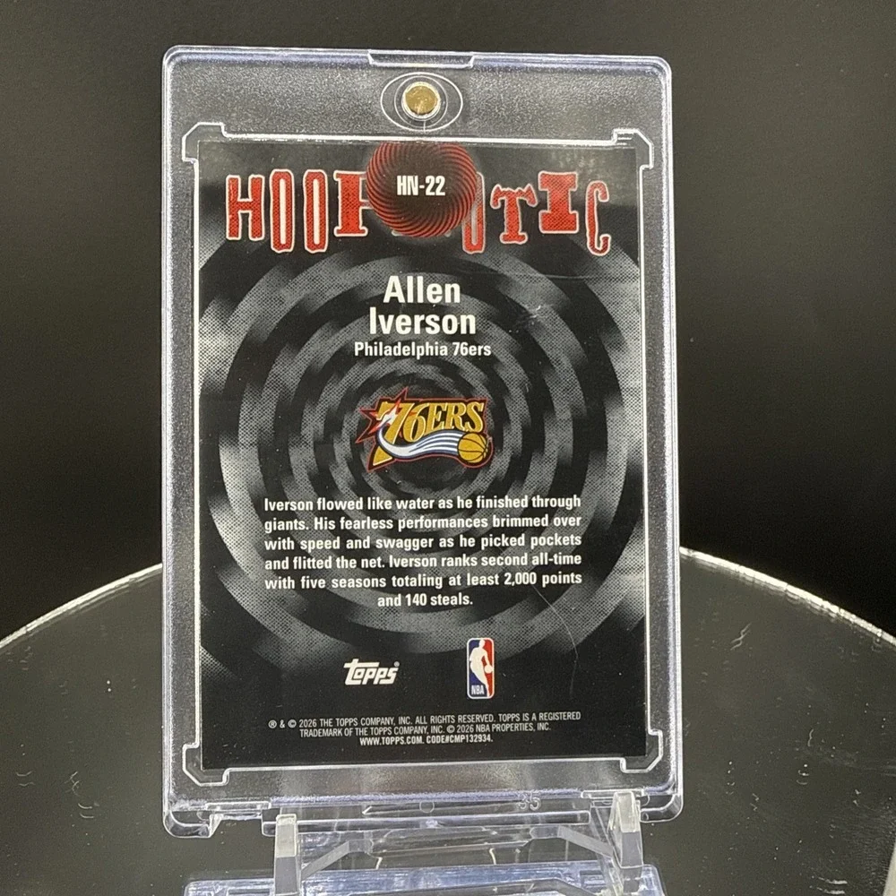 2025-26 Topps NBA HOOPS Allen Iverson Hoopnotic SSP Case Hit 76ers